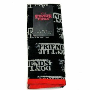 Stranger Things Hand Dish Towels 2 Pack Black Gray
